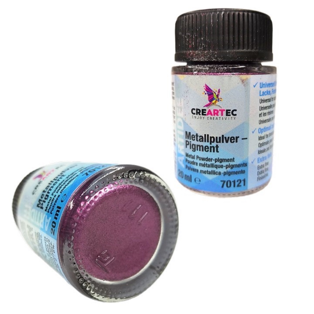 Metāla pulveris-pigments, 20 ml, sarkani-violets