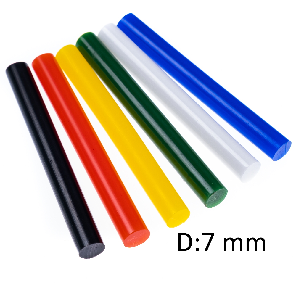 Colored glue sticks D 7 mm length 10 cm 6 pcs.