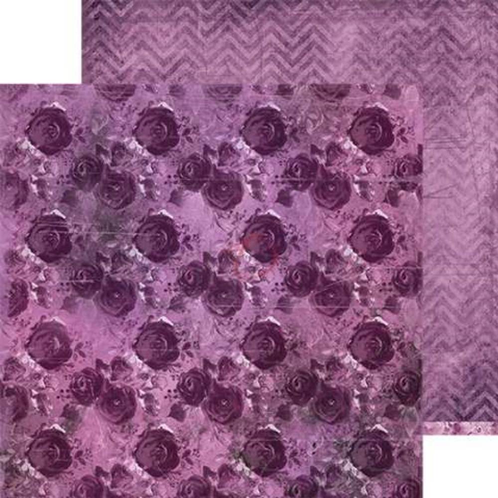 Skrapbukinga papīra kolekcija "Craft O'Clock: Purple-Fuchsia Mood", 30.5x30.5 cm, 250g/ m2, 6 divpusējas loksnes, 12 dizaini