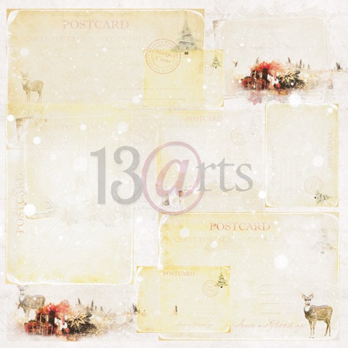 Skrapbukinga papīra kolekcija "13@rts: Christmas Stories", 30.5x30.5 cm, 250g/ m2, 8 divpusējas loksnes, 16 dizaini