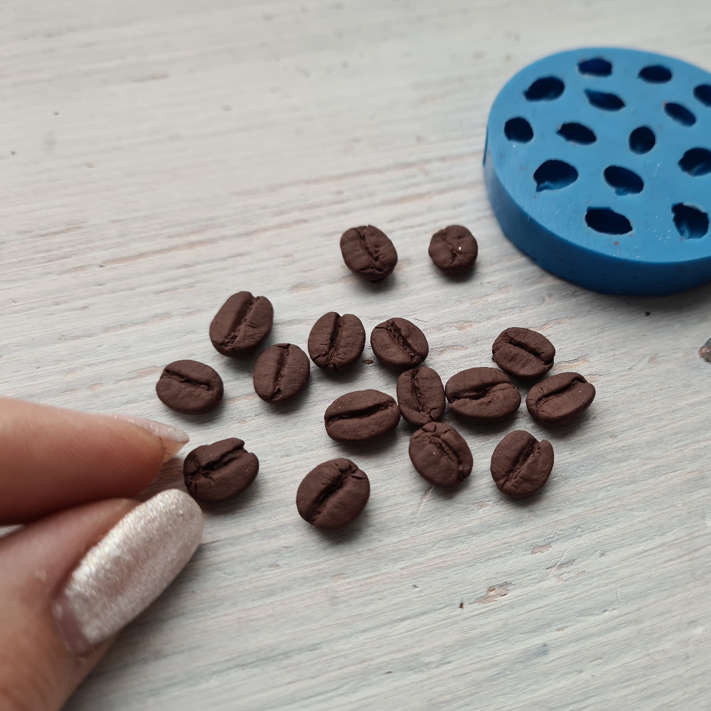 Silikona veidne "Kafijas pupiņas", 16 pupiņas, apt. 0.6-0.9 cm