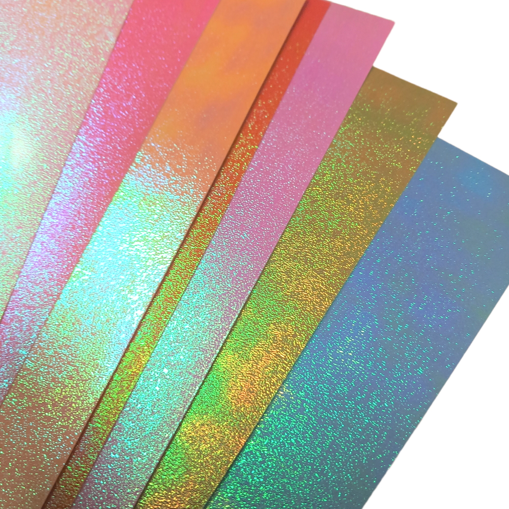 Mirdzoša papīra komplekts, dažādas krāsas, A4, 7 loksnes, 215g/ m2