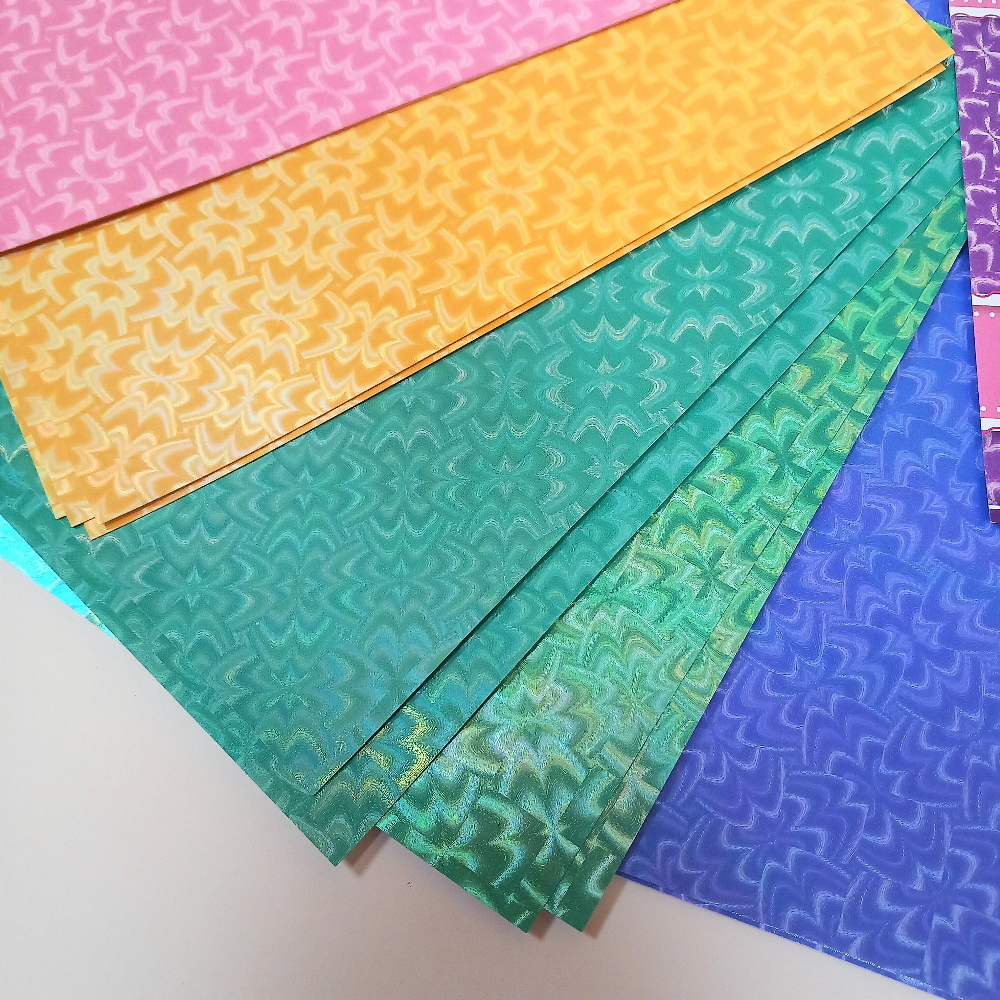 Dekoratīvā papīra komplekts "Illusion paper", A5, 4x5 krāsu loksnes, 215g/ m2