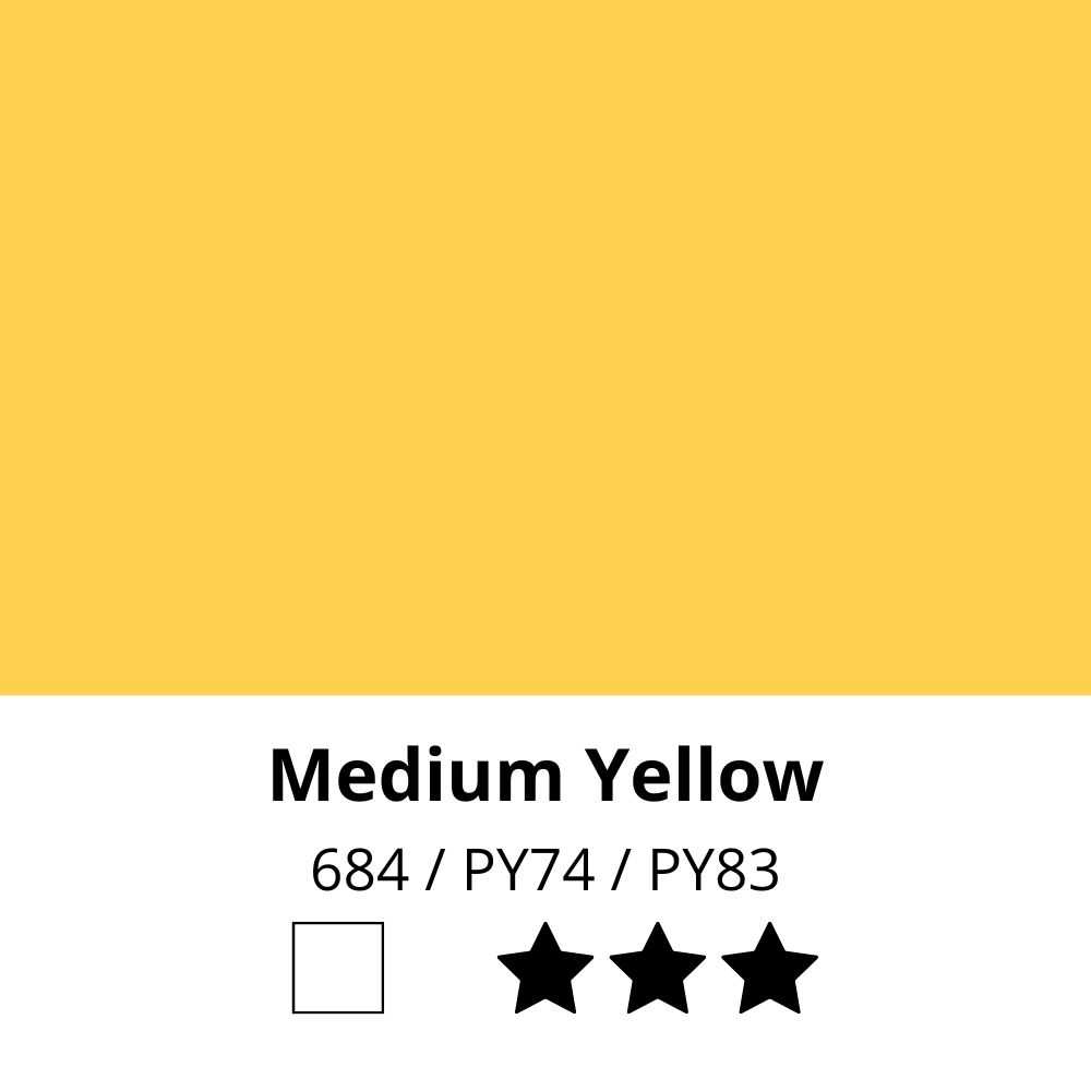 Akrila krāsa "SIMPLY", 250 ml, vidēji dzeltena (Medium Yellow)