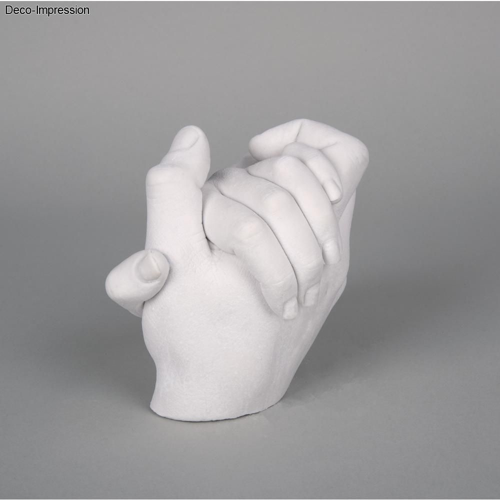 Radošais atlējumu komplekts "3D hands", 500g formu atliešanas maisījums + 1000g ģipša pulveris