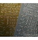 Декоративные наклейки "Daudz laimes", 10x23 см, золотые