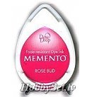 Ātri žūstošas tintes zīmogu spilventiņš "Memento Dew drops", uz ūdens bāzes, 2.5x3.5cm, rožu pumpuru rozā