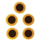 Декор из фетра "Sun flower", D:5 см, 5 шт