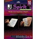Body Ar spirt transfer paper, sheet size 21.27 cm x 30.16 cm, 1 sheet