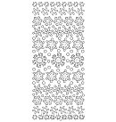 Голографические декоративные наклейки "Snowflakes", 10x23 см, серебряные, ZS