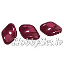 Olive shaped glass beads "Renaissance", 9x6 mm, 20 pcs, classical red