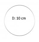 Металлическое кольцо с покрытием, D: 10см, white