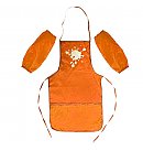 Children's apron with cuffs, small size 30x50cm