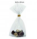 Set of transparent polyethylene stand-up bags gusetted, 11.5x19cm, 10 pieces