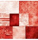 Skrapbukinga papīra kolekcija "Craft O'Clock: Red Mood", 30.5x30.5 cm, 250g/ m2, 6 divpusējas loksnes, 12 dizaini