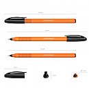 Lodīšu pildspalva "U-108 Orange", trīsstūrveida korpuss, 1.0mm, melna