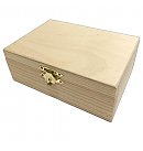 Деревянная коробка с металлическим замочком, 13x5x9 см