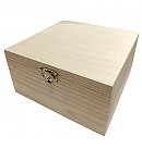 Koka kaste ar metālisku aizdari, 15x8x15cm