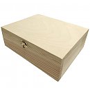 Деревянная коробка с металлическим замочком, 20x7x16 см