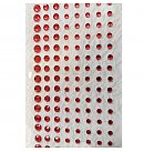 Pašlīmējošās strazas, D:3-5mm, 128 gab., Ziemassvētku sarkanas