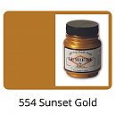 Metāliska krāsa "Lumiere" #554 audumam, ādai, kokam, papīram, 66.54 ml, saulrieta zelta tonis