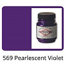 Metāliska krāsa "Lumiere" #569 audumam, ādai, kokam, papīram, 66.54 ml, perlamutra violeta