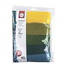 100% Merion wool for felting, super smooth, 18 mic, 5 green colours x 10g