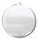 Медальон пластиковый, из 2 частей, D:8 см, прозрачный