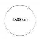 Металлическое кольцо с покрытием, D:35см, white