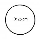 Metāla riņķis, ar pārklājumu, D:25cm, melnā krāsā