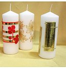 Vaska strēmelītes sveču dekorēšanai, 2mm x 20cm, 11 gab., zeltītas