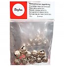 Decorative-Metal bells(spherical), D:9 mm, 10 pcs, platinum