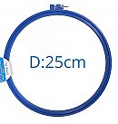 Embroidery ring, plastic, D:25 cm, assorted colors