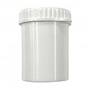 Plastic jar with push-on lid, jar height 5.5cm, D:3.5cm, white