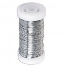 Florist's wire, D:0.35mm, coil 100m, platinum