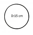 Metāla riņķis, ar pārklājumu, D:15cm, melnā krāsā