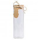 Glass container with cork lid, D:4.5cm, height 13.5cm, 150ml