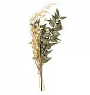 Kaltētu ziedu pušķis, 18-20cm, priežu-zaļi toņi