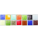 Glass mosaic “Joy glass”, 10x10mm, thickness 4mm, 200g (approx.290pcs), harlequin mix