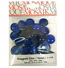 Стеклянная мозаика "Nugget", D:15-20мм, 100 гр. (ок. 20-25 шт.), blue